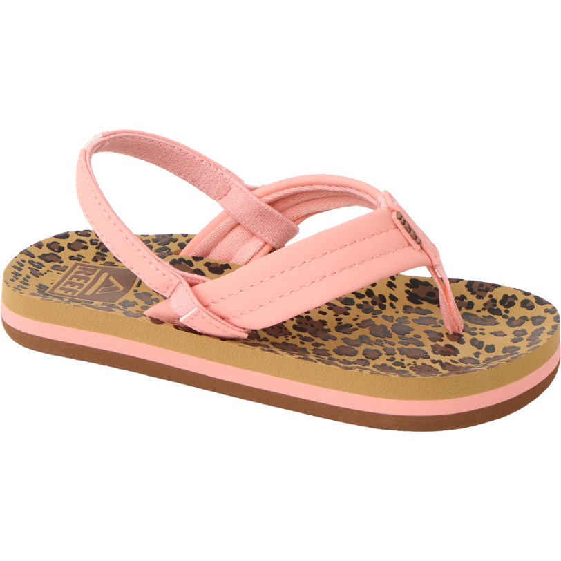 2026 Reef Little Ahi Flip Flops CJ9171 - Leopard / Canyon Sunset